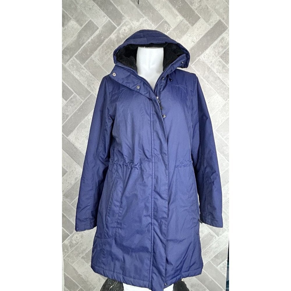 LL BEAN WOMEN'S CLASSIC NAVYBLUE WINTER COAT PARKA DRAWSTRING WAIST Size XS - Picture 3 of 9